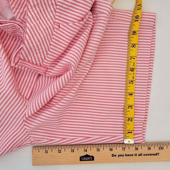 EP Pro Womens Size 8 Pink White Seersucker Golf Shorts Pink Striped 9 in Inseam - Picture 7 of 7